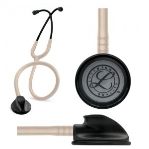 Littmann Master Classic II Stethoscope, Black Chestpiece and Eartubes, Sand Tube, 27"