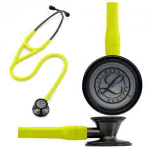 Littmann Cardiology III Stethoscope, Smoke-Finish Chestpiece, Lemon-Lime Tube, 27"
