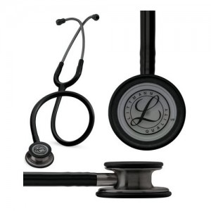 "Littmann Classic III Stethoscope, Smoke-Finish, Black Tube, 27"""