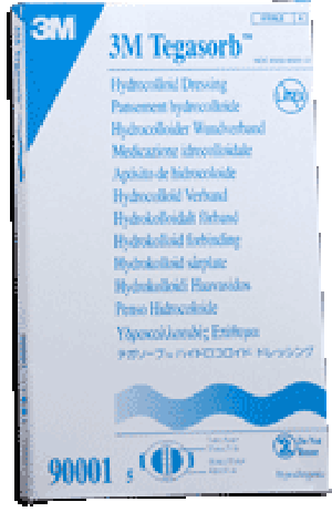 "Tegaderm Hydrocolloid Dressing with Outer Clear Adhesive 4"" x 4-3/4"" Oval"