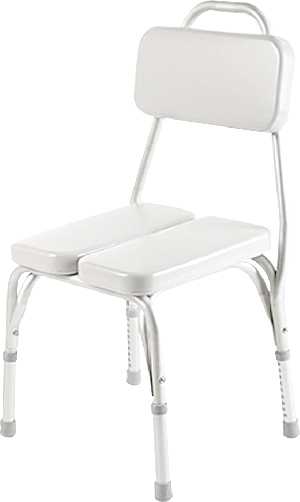 "Vinyl Padded Shower Chair, 17-1/4"" - 22"" x 15-1/4"" x 16"""