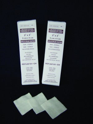 "Non-Woven Gauze Sponge, 2"" x 2"", 4-Ply"