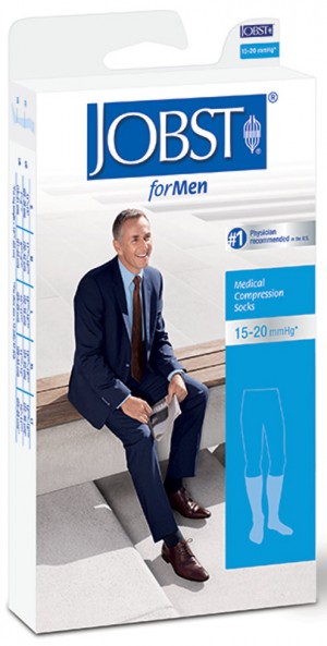 Small, Black, Clsd Toe Jobst For Men, 15-20, Pair