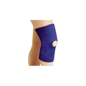 Safe-T-Sport Thermal Neoprene Knee Sleeve, Open Patella, Medium, Navy