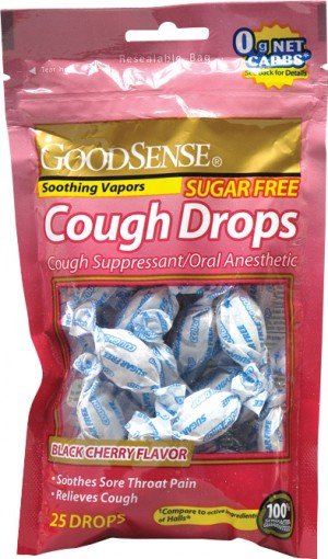 Sugar-Free Cough Drops, Black Cherry (25 Count)