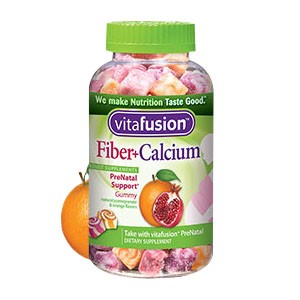 VitaFusion Fiber + Calcium Prenatal Support - 90 Gummies