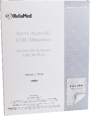"Silver Calcium Alginate Dressing 8"" x 12"", Sterile"