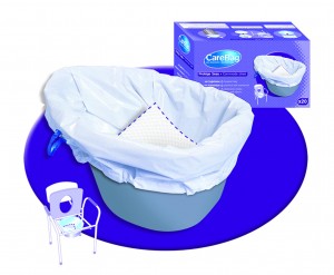 Carebag Oxo-Biodegradable Commode Liner with Super Absorbent Pad