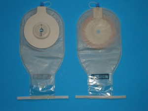 EZ Clean Drainable One Piece Pouch with Attached Wafer, Convex, Clear