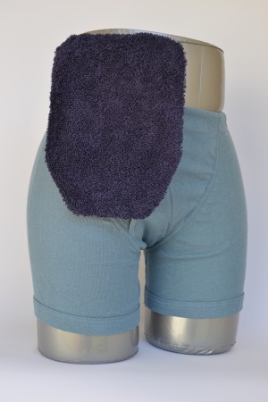 "Quick Dry Pouch Cover, Fits Flange Opening of 3/4"" to 2-1/4"", Overall Length 9"", Navy Terry Clot