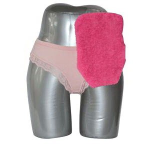 "Quick Dry Pouch Cover, Fits Flange Opening of 3/4"" to 2-1/4"", Overall Length 9"", Pink Terry Clot