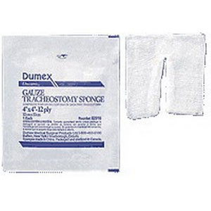 "Woven Sterile Tracheostomy/Drain Sponge 4"" x 4"", 12-Ply"