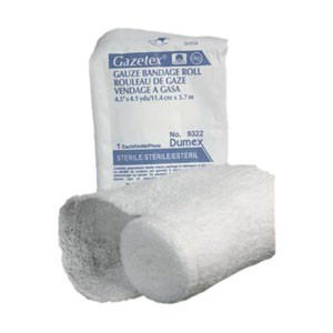 "Gazetex Bandage Rolls, 4-1/2"" x 147"", 6 Ply, Sterile, Latex-Free"