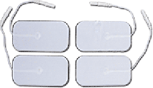 "Elite Silver White Cloth Silver Electrode, 2"" x 3.5"" Rectangle"
