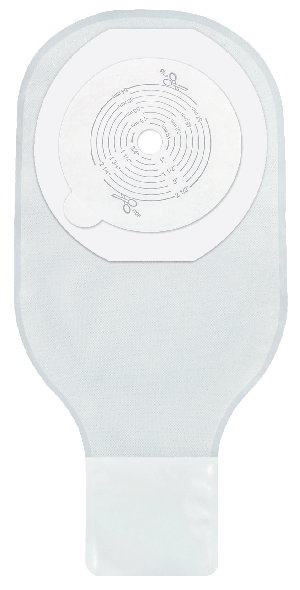 "Securi-T USA 12"" 1-Piece Drainable Pouch Tape Collar Transparent Cut-to-Fit 1 Curved Tail Closure"