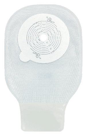 "Securi-T USA 9"" 1-Piece Drainable Pouch Transparent Cut-to-Fit (10 Soft Closures 1 Curved Tail Clo