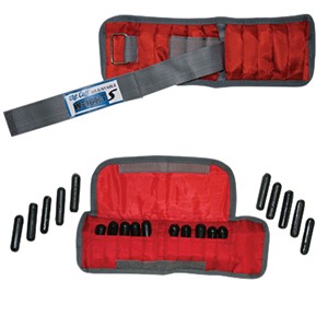 CanDo Adjustable Cuff Wrist Weight, Red, 4 lb.