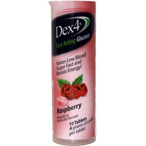 Dex 4 Glucose Tabs, Raspberry (10 count)