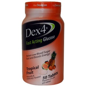 Dex 4 Glucose Tabs, Tropical Fruit (50 count)