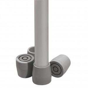 "Rubber Utility Replacement Tip, Gray, 1"",4/Pkg"