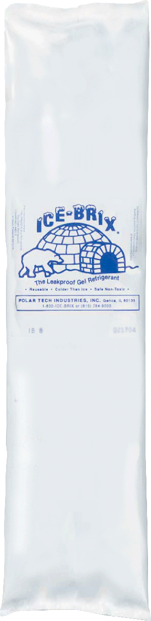 "Ice-Brix Gel Refrigerant Pack, 24 oz., 8"" x 6"", 1-1/4"" Thick"