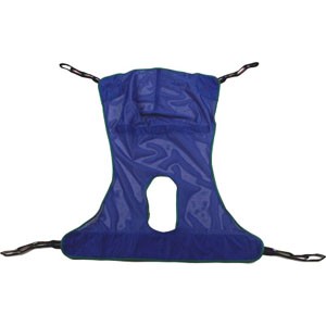 Reliant Full Body Sling with Commode Opening, Large, Green, Mesh