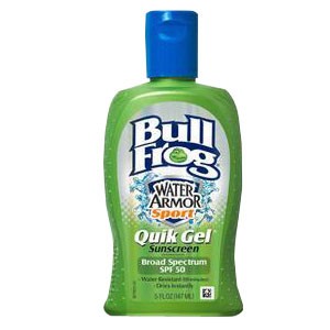 BullFrog WaterArmor Sport Quik Gel Sunblock with SPF 50, 5 oz.