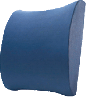 "Super Compressed Lumbar Support Cushion with Elastic Strap, 13-1/2"" x 13"" x 4"" Thickness"