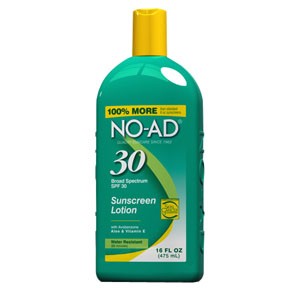 No-Ad Sunscreen Lotion, SPF 30, 16 oz