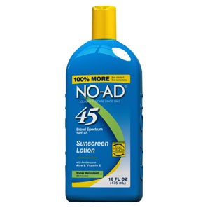No-Ad Sunscreen Lotion, SPF 45, 16 oz