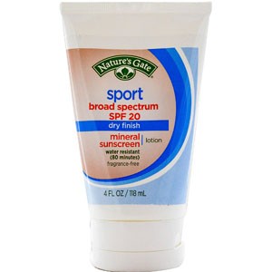 Sunblock SPF 20 Mineral Sport Natures Gate 4 oz