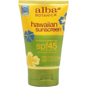 Alba Botanica Green Tea Sunscreen SPF 45, 4 oz