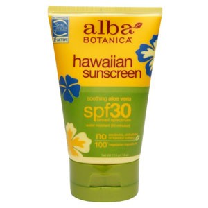 Alba Botanica Aloe Vera Sunscreen SPF 30, 4 oz