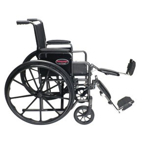 "Advantage Folding Wheelchair with Swingaway Footrest, 18"" x 16"""