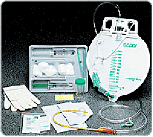 LUBRICATH Center-Entry Drainage Bag Foley Catheter Tray 18 Fr 5 cc