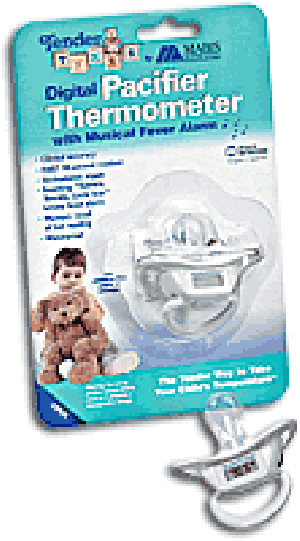 Digital Pacifier Thermometer w/Musical Alarm