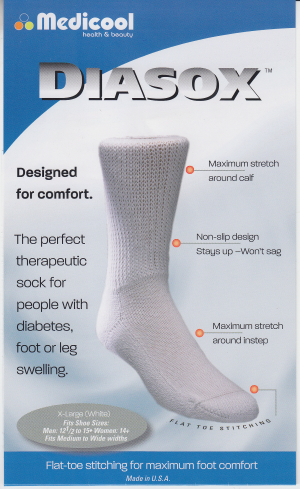 Diabetic Socks White, Small