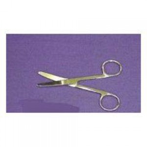 "Curved Ostomy Scissor with Blunt Tip, 4-1/2"""