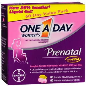 One A Day Women's Prenatal Vitamins, 60+60 Count