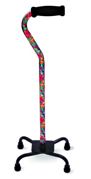 Small Base Quad Cane, Summer Garden