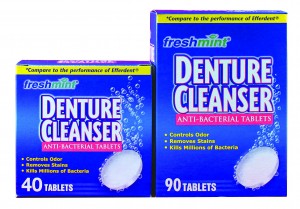 Freshmint Denture Cleanser Tablets, 90 Count, Mint