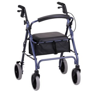 Zoom 22 Rolling Walker, Blue, Padded, 8 Wheel Size
