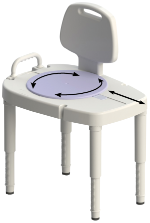 Extra Wide Tall-Ette Elevated Toilet Seat with Aluminum Legs