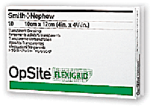 "Opsite Flexifix Transparent Adhesive Film Dressing 4"" x 4-3/4"""