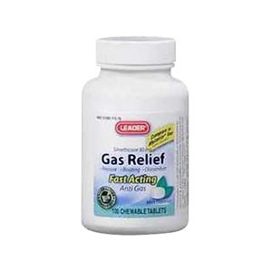 Leader Simethicone Gas Relief Tablets 80 mg (100 Count)
