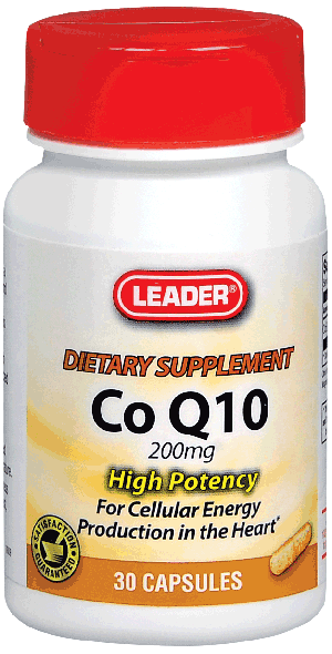Leader Q10 Vitamin Capsules, 200 mg (30 Count)