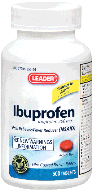Leader Ibuprofen Caplets (500 Count)