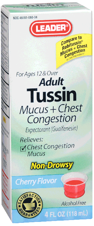 Leader Tussin Liquid Formula, 100 mg, 4 oz.