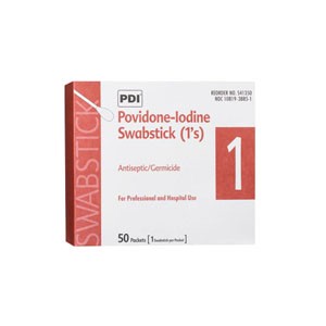 "PVP Iodine Prep 10% USP Swabstick, 4"""