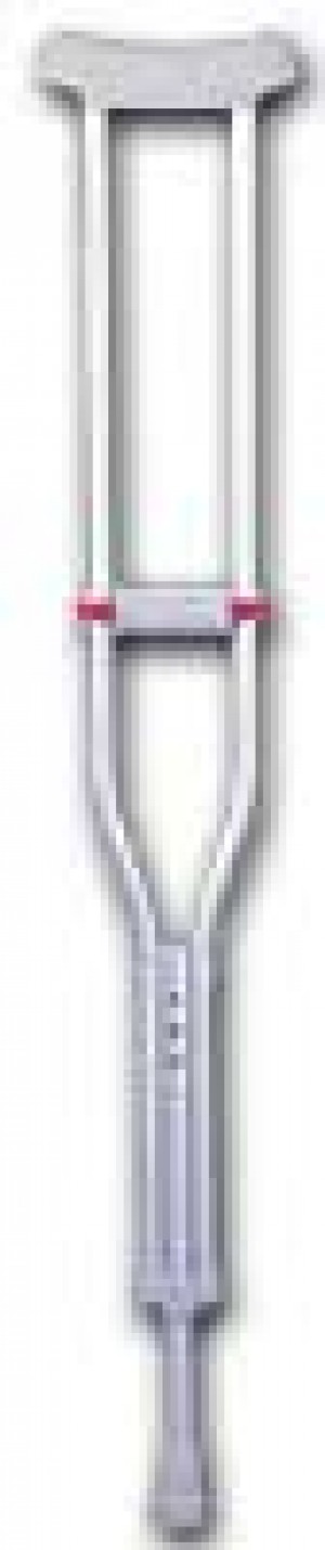 "Guardian Red Dot Youth Push-button Auxiliary Crutches 37"" - 45"""